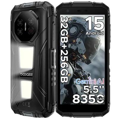 Produktbild von DOOGEE Fire 3 Max Outdoor Smartphone Handy, 4G, IP68/IP69K, 5,5" HD+, 48MP, 8350mAh, 18W, 32+256GB, NFC, Fingerabdruck, ohne Vertrag