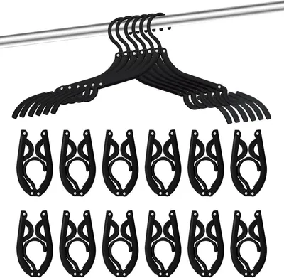 Productafbeelding van Solidchoice - Set van 12 Vouwbare Kleding Hangers voor Reizen