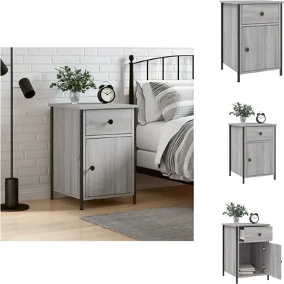 Obrázek produktu pro vidaXL Noční stolek Grey Sonoma 40x42x60 cm Materiál na bázi dřeva - Noční stolky