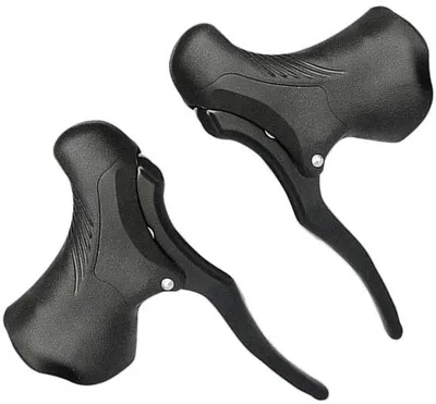 Imagen del producto de Manetas de freno para bicicletas, fabricadas a mano en aluminio, de diseño versátil. Diámetro de 22,2 a 23,8 mm. Disponible en una amplia variedad de colores. Diseño robusto