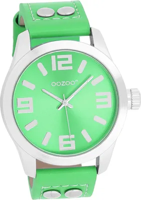 Produktbild von Oozoo Metall Damen Uhr schimmernd Analog Quarzuhr Armband grün Junior D2UOJR319