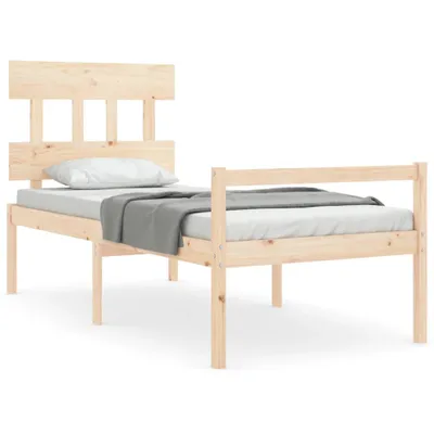 Produktbild von vidaXL Seniorenbett mit Kopfteil 90x200 cm Massivholz