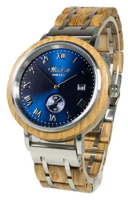 Produktbild von Waidzeit WY01 Whisky James Uhr Herrenuhr Holz Datum Braun