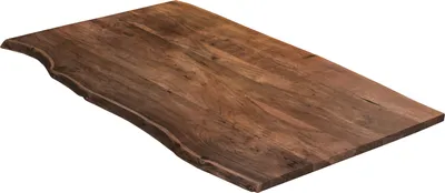 Produktbild von Tischplatte Baumkante massiv Akazie nussbaum 120 x 80 MILO