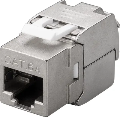 Produktbild von KeyStone RJ45 Jack, Cat. 6a, geschirmt, 500MHz, slim line, Good Connections
