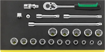 Produktbild von STAHLWILLE 96830218, Steckschlüssel-Satz, 23 Kopf/Köpfe, 350 mm, 175 mm, 1,4 kg