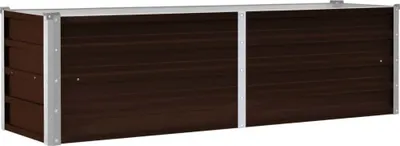 Obrázok produktu pre Vyvýšený záhradný záhon, hnedý 160x40x45 cm, pozinkovaná oceľ