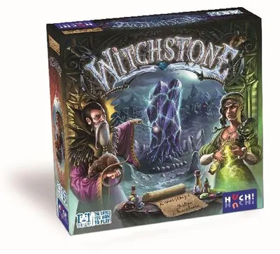 Produktbild von HUCH! | Witchstone | Strategiespiel von Reiner Knizia | Gesellschaftsspiele und Strategiespiele für Erwachsene | Hexenkessel und Zaubermeister | Brettspiele Erwachsene | Für 2-4 Spieler ab 12 Jahren