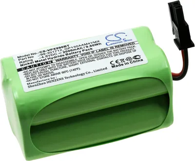 A close-up shot of a green battery pack with a black connector and a white label.