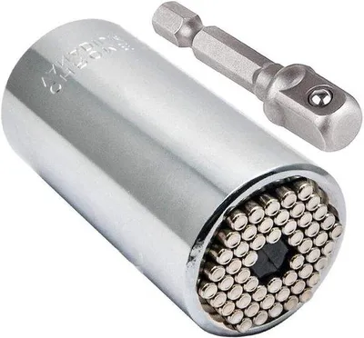 Produktbild von Universalgriff-Schraubendreherset für Powerbohradapter, selbstjustierend (7-19 mm) - ideal für die Automobilindustrie