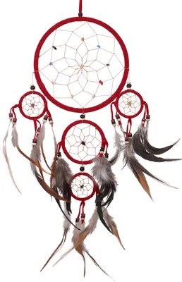 Produktbild von Traumfänger mit Halbedelsteinen - Rot, Durchmesser: 27 cm