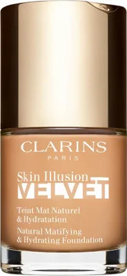 Produktbild von Clarins, Skin Illusion Velvet, Natural Ingredients, Matte Finish, Liquid Foundation, 30 ml