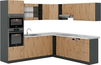 Produktbild von Eckküche Vicco R-Line Artisan-Eiche 247 x 60 cm , AP Marmor, Model 48969