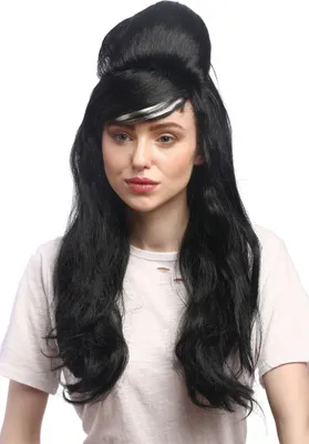 Produktbild von WIG ME UP Perücke Beehive Hochsteckfrisur Spanierin Schwarz 60er 91013-ZA103-ZA615