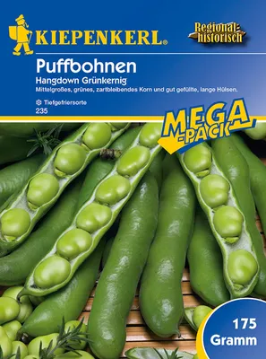 Produktbild von Puffbohnen Grosse Bohnen Hangdown grünkernig 175gr