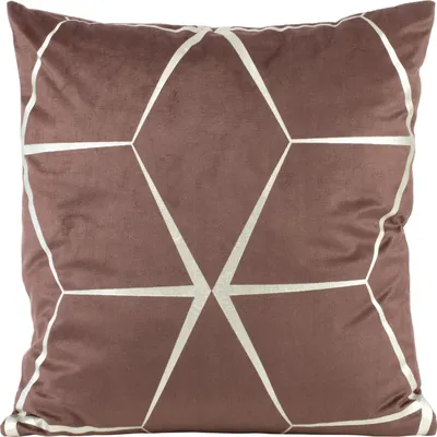 Image de EUROFIRANY | Housse de coussin - 45x45 cm - Poudré - Velours