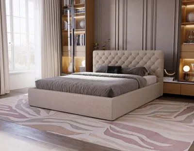 Obrázok produktu pre Pohodlná čalúnená posteľ 180x200 MARLISA SLIM - béžová