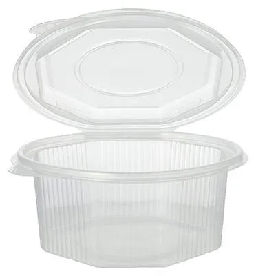 Produktbild von Starpak 50 Verpackungsbecher mit Klappdeckeln, PP 8-eckig 750 ml 6,1 cm x 13 cm x 13 cm transparent | Folie (50 Stück)
