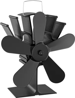 Obrázok produktu pre Ventilátor na kachle Wiltec s 5 lopatkami 70 až 350 °C, ventilátor na kachle bez elektrickej energie, ventilátor na kachle pre efektívnu a ekologickú distribúciu tepla