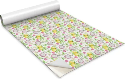 Zdjęcie produktu dla Folia samoprzylepna - Okleina meblowa - Dekoracyjna - Do mebli - Tapeta - Naklejka - Folia - Smoczy owoc i cytryna - 100 x 50 cm