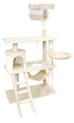 Immagine prodotto di Kratzbaum beige-bianco, 141 cm - Albero giochi e arrampicata per gatti