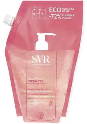 Imagen del producto de SVR Topialyse Gel Limpiador, gel de ducha, 1000 ml, para adultos, unisex, para el cuerpo, piel seca, piel sensible, piel muy seca