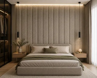 Produktbild von SOFELLO 10er Set Polster Wandpaneele 10x230 cm Beige Wandkissen Bettkopfteil Akustikpaneele