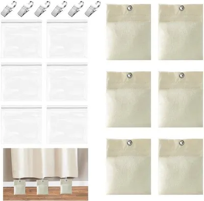 Immagine prodotto di Set di 6 sacchi zavorrati portatili per esterni, sacchi zavorrati rinforzati per pergolati, set di 6 sacchi zavorrati con 6 morsetti, per fissare tende da tavolo, tende da campeggio e tende da esterno