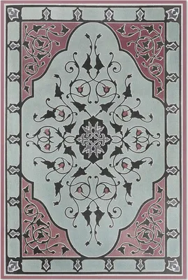Produktbild von Ornamentales Rosa von Sir Matthew Digby Wyatt – Vinyl Fußmatte – 60x90 cm – Rutschfest, Pflegeleicht & Langlebig