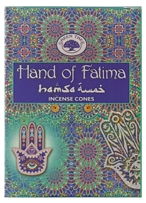 Productafbeelding van Green Tree wierookkegeltjes "Hand van Fatima", 10 stuks.