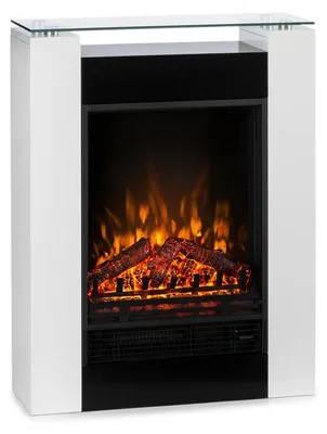 Produktbild von Klarstein Elektrokamin, Elektro Heizungen für Wohnzimmer & Innenräume, Elektrischer Kamin mit LED Flammen, Freistehender Kamin, Heizlüfter mit Timer, Einstellbarer Thermostat, Heizung 1800 W