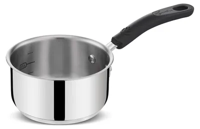 Image de Lagostina Pratica Casserole Profonde avec Long Manche en Acier Inox 18/10, Fond Lagoseal Plus pour Induction Gaz et Four jusqu'à 210°C, 14 cm