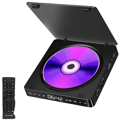 Immagine prodotto di Lettore DVD, uscita HDMI 1080p, riproduzione da USB, design compatto, telecomando, pannello touch