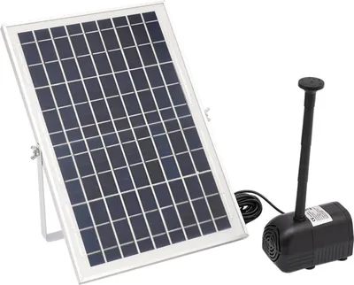 Obrázek produktu pro Solární čerpadlo do studny – čerpadlo do jezírka – výkon 10 W, 17 V – max. průtok 1000 l/h – vodotěsné podle normy IP68 – pro rybníky
