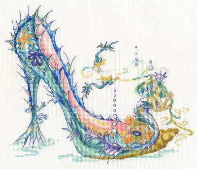 Productafbeelding van Kruissteekset van Bothy Threads, "La Sirena", artikelnummer XSK17, afmetingen 28x24 cm