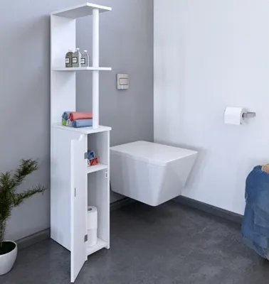 Produktbild von Toilettenmöbel SIBERIA 1 Tür - 2 Nischen / Weiß