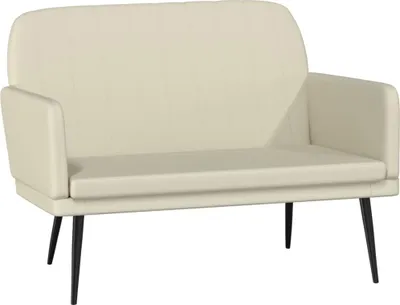 Obrázek produktu pro vidaXL Lavice krémová 107x80x81 cm Imitace kůže