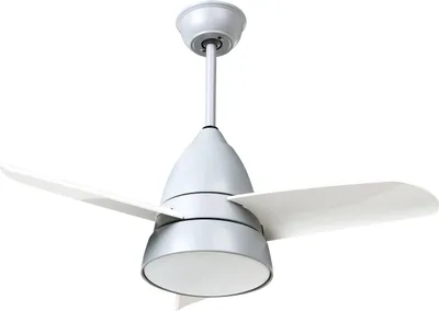 Produktbild von BELIANI Deckenventilator Grau Metall mit Licht Fernbedienung 3 Flügel 3 Geschwindigkeitsstufen Timer 3 Farbtemperaturmodi Modern Wohnzimmer Büro