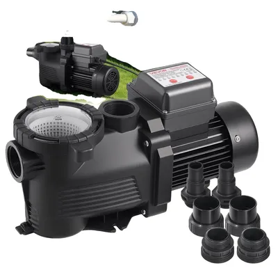 Immagine prodotto di Pompa per piscina VEVOR 550 W, pompa filtro 14.000 L/H max. Portata, pompa per piscina monostadio, 3450 giri/min, 12 m max. Prevalenza, con timer 24 ore e cestello filtro, per piscine fuori terra e interrate, spa