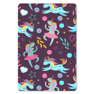 Produktbild von MuchoWow® Mauspad Mousepad Einhorn - Ballett - Schnittmuster 40x60 cm - Mousepads - Maus Mat - Pad - Mausunterlage - Schreibtisch Accesoire