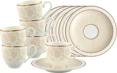 Produktbild von Villeroy & Boch Ivoire Espressoobertasse mit Untertasse 70 ml 6er Set