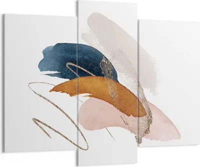 Produktbild von Bild auf Leinwand - Leinwandbild - 3 Teile - Die Farben Abstraktion Stück - 130x100cm - Wand Bild - Wanddeko - Wandbilder - Leinwanddruck - Bilder - Wanddekoration - Leinwand bilder - CB130x100-5100