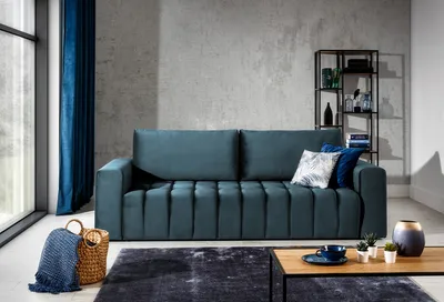Produktbild von NABBI Schlafsofa mit Stauraum Losta - dunkelblau