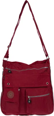Produktbild von Hochwertige Umhängetasche Schultertasche Tasche aus Crinkle Nylon Schwarzrot