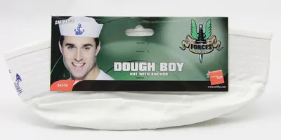 Produktbild von Doughboy Mütze im klassischen US-Matrosen-Stil mit Anker-Motiv für Fasching und Karneval