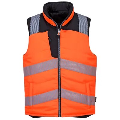 Image de Portwest PW374 PW3 Gilet de sécurité doublé, réversible Orange/Black Taille XXL