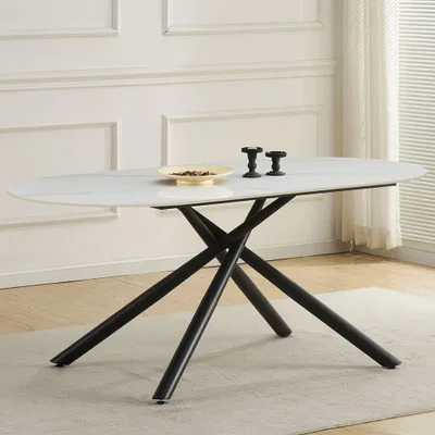 Produktbild von Milton & Oldbrook Esstisch 180 cm Mezdra Marmoroptik