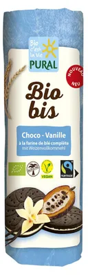 CIASTKA MARKIZY KAKAOWE Z KREMEM WANILIOWYM FAIR TRADE BIO 320 g - PURAL (BIO BIS)
