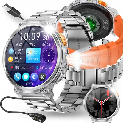 Zdjęcie produktu dla Smartwatch Zegarek Męski Połączenia Powiadomienia Polskie Menu Duża Bateria