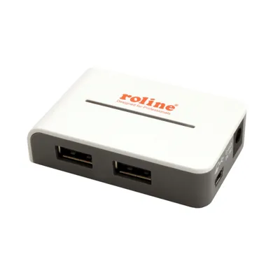 Obrázek produktu pro ROLINE USB 2.0 Hub 4 porty, bílý, se zdrojem (14.02.5013)